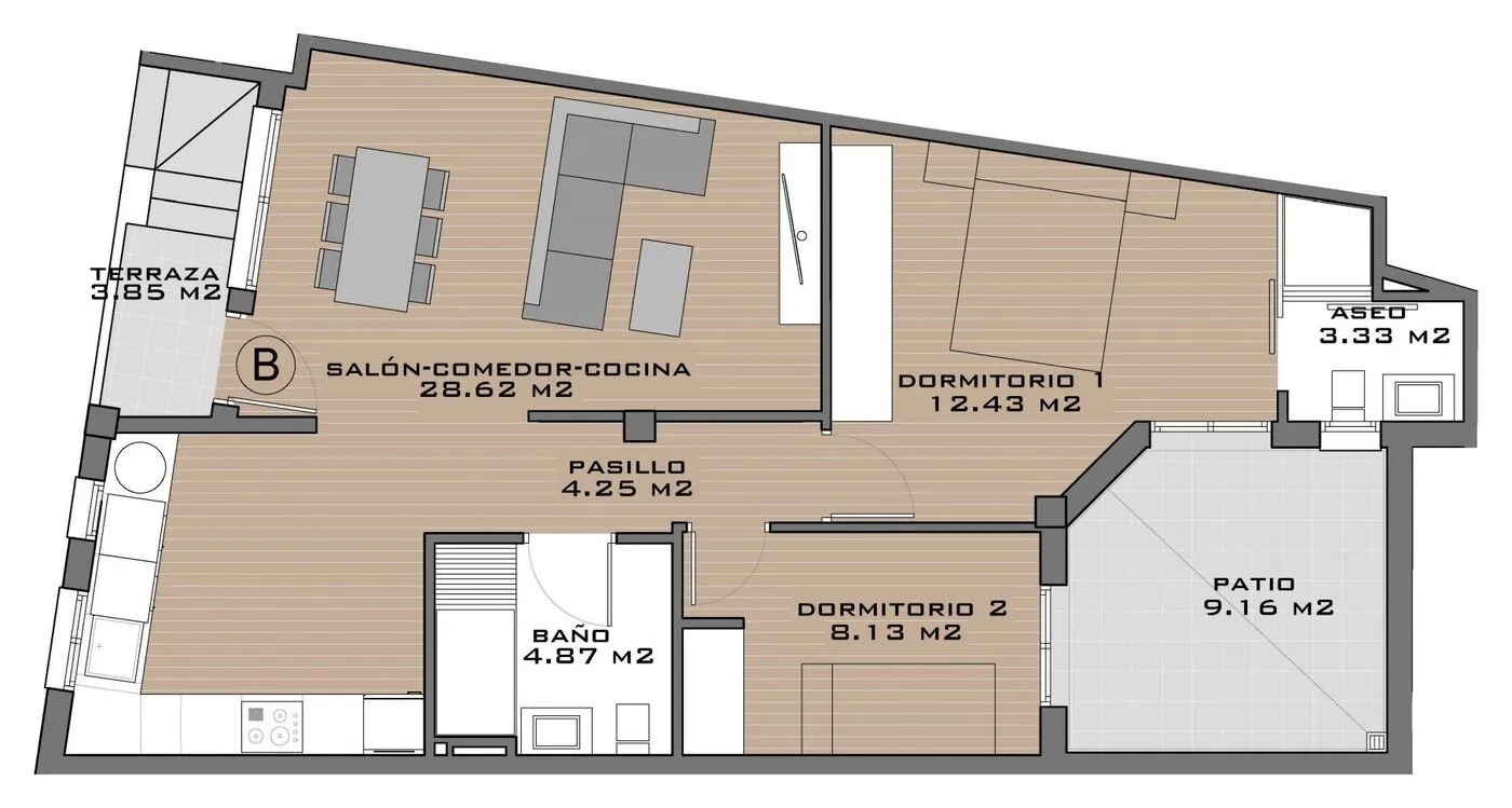 View plan: Apartment B