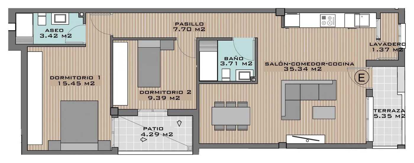 View plan: Apartment E