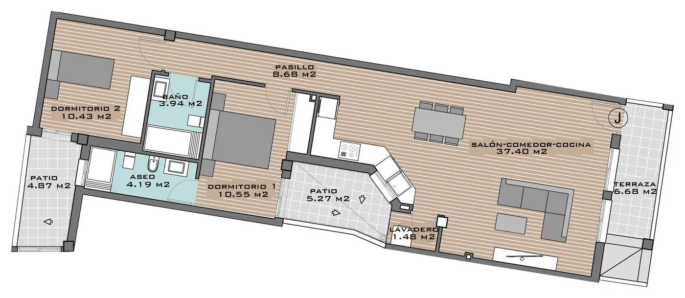View plan: Apartment J