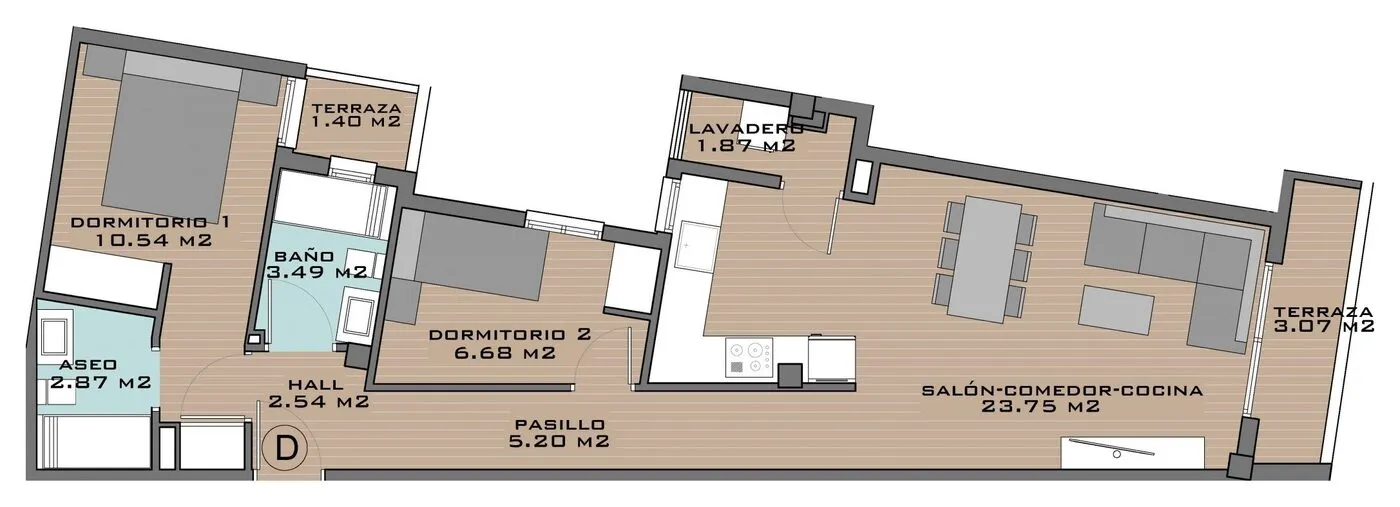 View plan: Apartment D