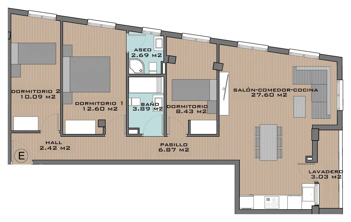 View plan: Apartment E