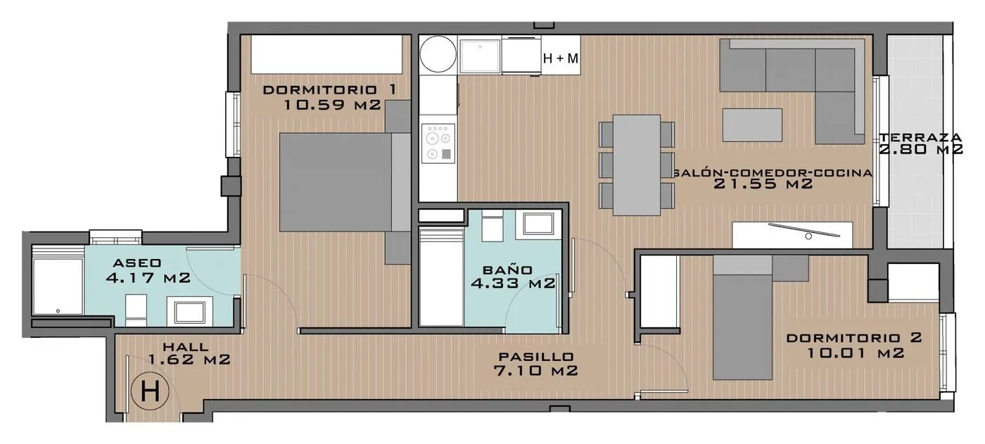 View plan: Apartment H