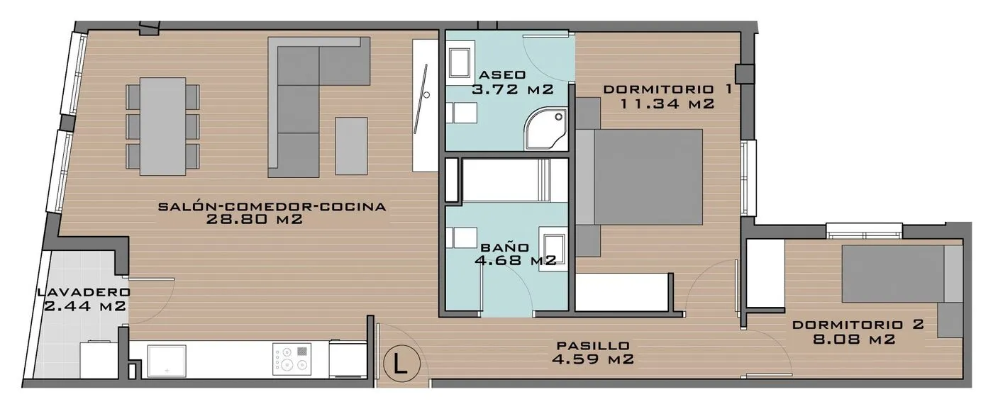 View plan: Apartment L