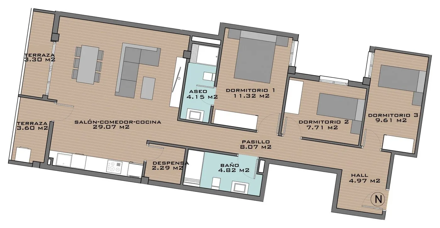 View plan: Apartment N