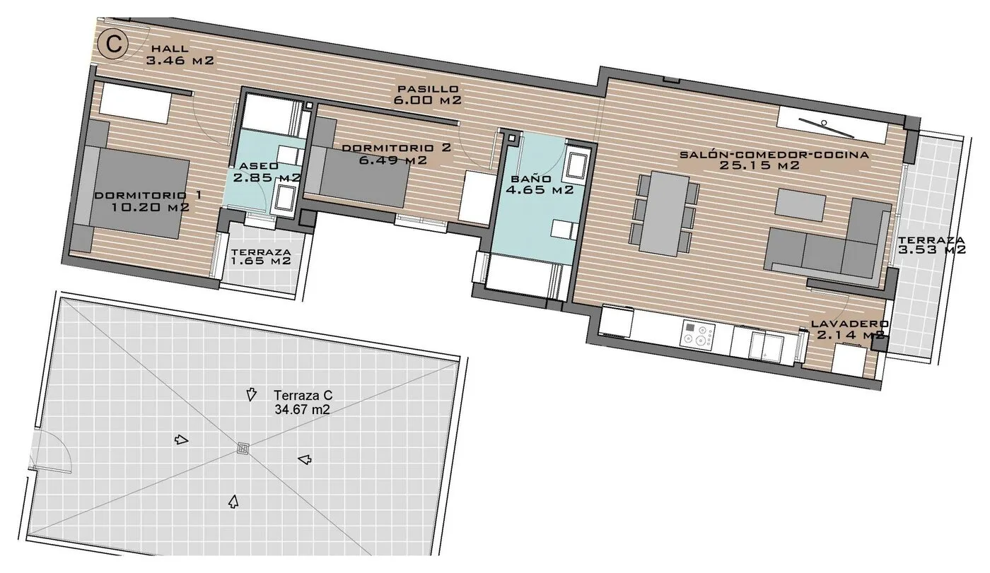 View plan: Apartment C