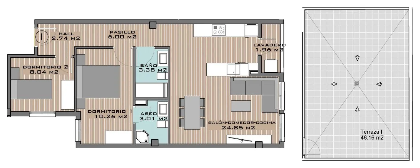 View plan: Apartment I