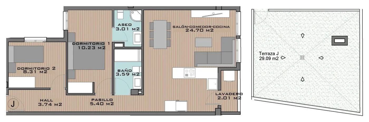 View plan: Apartment J