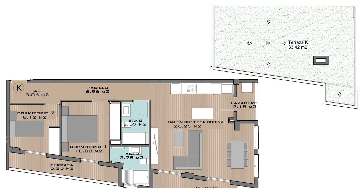 View plan: Apartment K