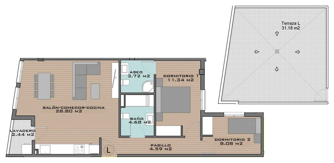 View plan: Apartment L