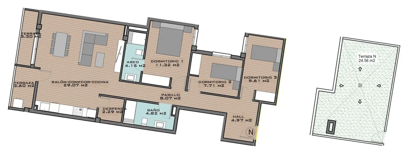 View plan: Apartment N