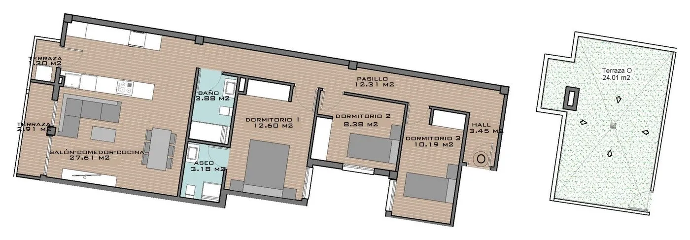 View plan: Apartment O